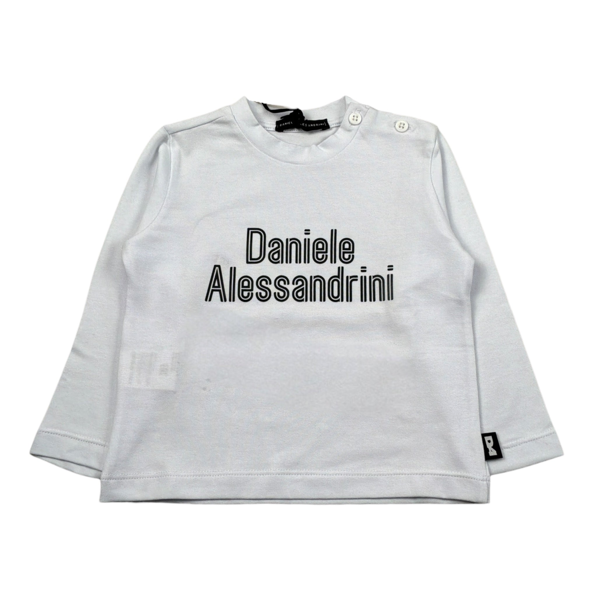 Daniele Alessandrini Shirt Girocollo tinta unita con Stampa Bianco per Neonato 1291M00140 BIANCO DANIELE ALESSANDRINI 