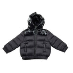 Daniele Alessandrini Giubbino Bicolore con Zip E Cappuccio Nero per Neonato 1291O00090X NERO DANIELE ALESSANDRINI 