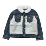 Daniele Alessandrini Giubbino In Denim con Pelliccia Blu per Neonato 1291OD00098 BLU DANIELE ALESSANDRINI 