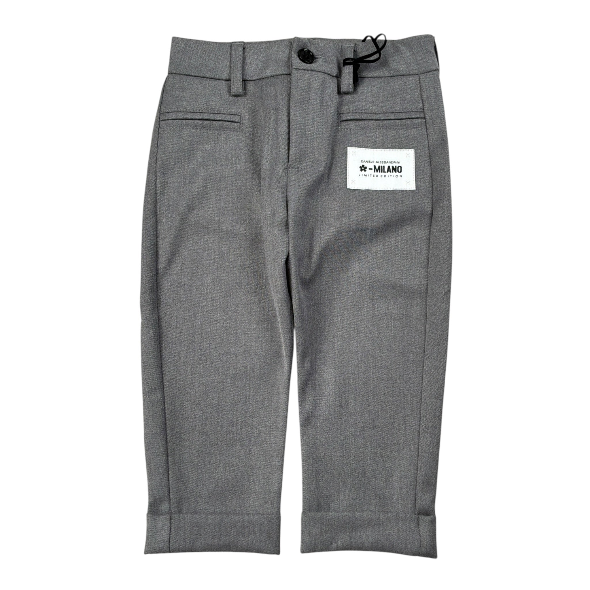 Daniele Alessandrini Pantalone tinta unita con Girovita Regolabile Grigio per Neonato 1291P00151 GRIGIO DANIELE ALESSANDRINI 