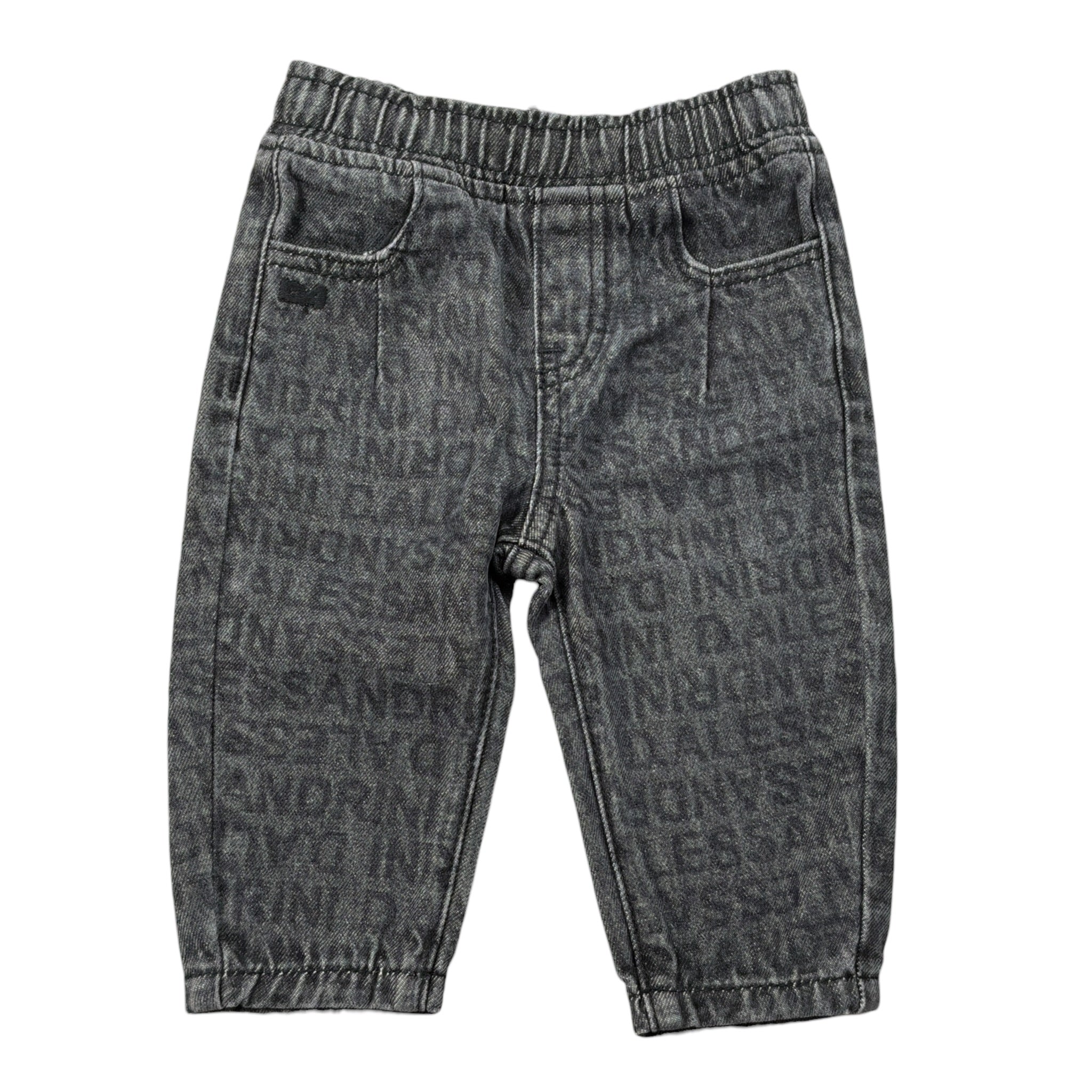 Daniele Alessandrini Jeans tinta unita con Elastico In Vita Logato Nero per Neonato 1291PD00091 NERO DANIELE ALESSANDRINI 
