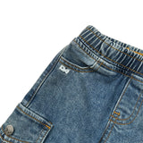 Daniele Alessandrini Jeans tinta unita con Elastico In Vita Blu per Neonato 1291PD00097 BLU DANIELE ALESSANDRINI 