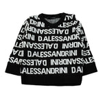 Daniele Alessandrini Maglia Girocollo tinta unita con Stampe Nero per Neonato 1291W00106X NERO DANIELE ALESSANDRINI 