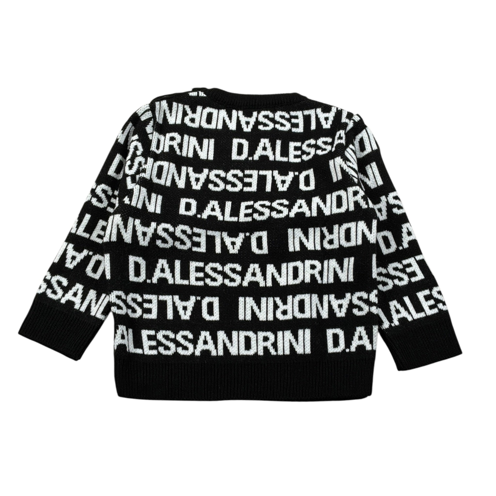 Daniele Alessandrini Maglia Girocollo tinta unita con Stampe Nero per Neonato 1291W00106X NERO DANIELE ALESSANDRINI 