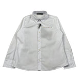 Daniele Alessandrini Camicia Manica Lunga Tinta Unit con Logo Bianco per Neonato 1295C00023 BIANCO DANIELE ALESSANDRINI 