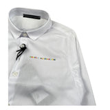 Daniele Alessandrini Camicia Manica Lunga Tinta Unit con Logo Bianco per Neonato 1295C00023 BIANCO DANIELE ALESSANDRINI 