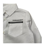 Daniele Alessandrini Camicia Manica Lunga tinta unita con Logo Bianco per Neonato 1295C0778 BIANCO DANIELE ALESSANDRINI 