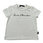 Daniele Alessandrini T-Shirt Girocollo tinta unita con Logo Bianco per Neonato 1296M0853 BIANCO DANIELE ALESSANDRINI 