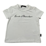 Daniele Alessandrini T-Shirt Girocollo tinta unita con Logo Bianco per Neonato 1296M0853 BIANCO DANIELE ALESSANDRINI 