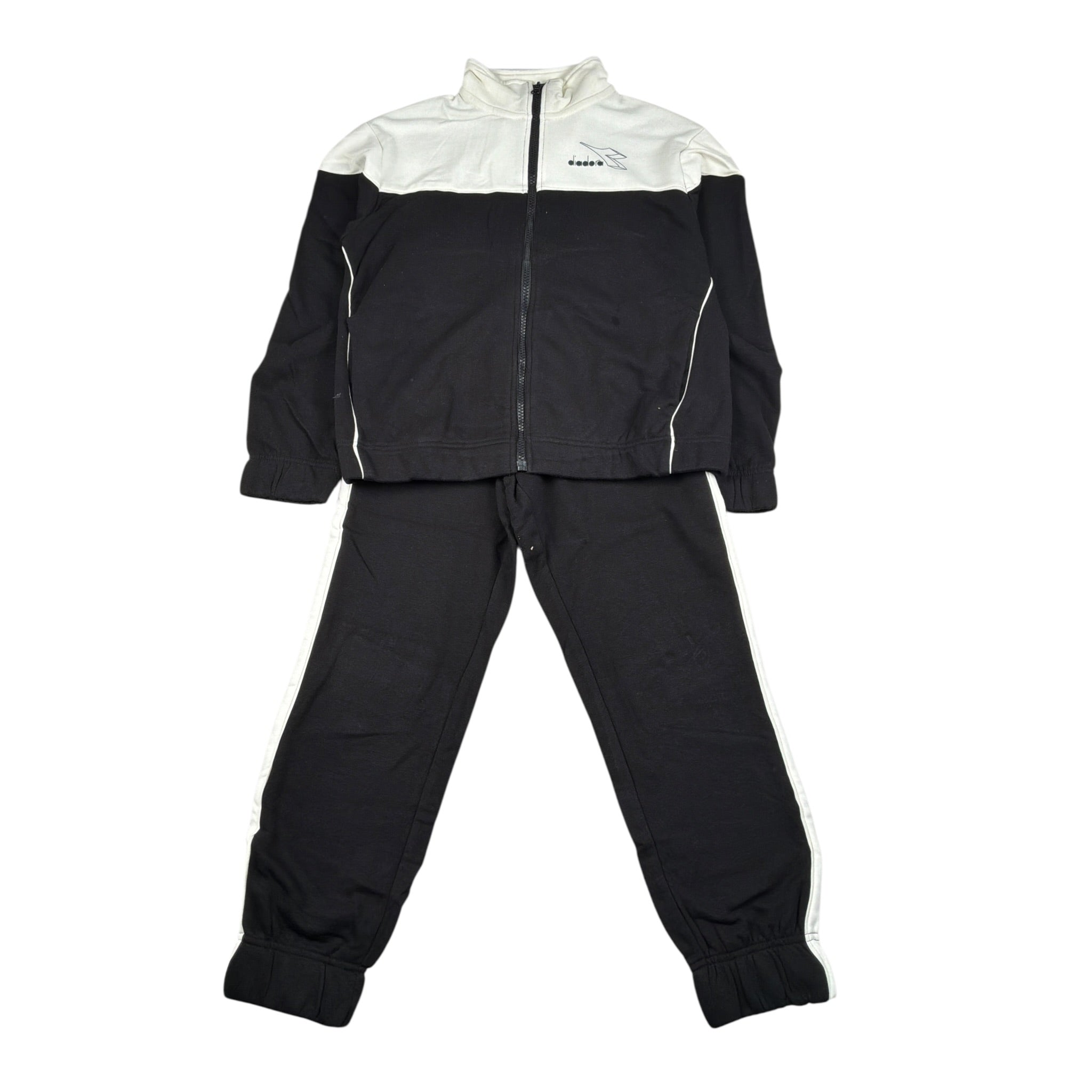 Diadora Completo 2 Pezzi Felpa-Pantalone Nero per Bambino 102182236 NERO DIADORA 