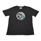 Diadora T-Shirt Girocollo tinta unita con Logo Nero per Bambino 10218223701 NERO DIADORA 