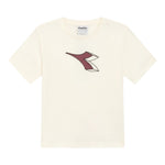 Diadora T-Shirt Girocollo tinta unita con Logo Panna per Bambino 102182237X PANNA DIADORA 