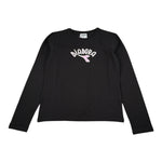 Diadora Shirt Girocollo tinta unita con Logo Nero per Bambina 102182246X NERO DIADORA 