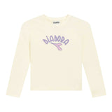 Diadora Shirt Girocollo tinta unita con Logo Panna per Bambina 102182246X PANNA DIADORA 