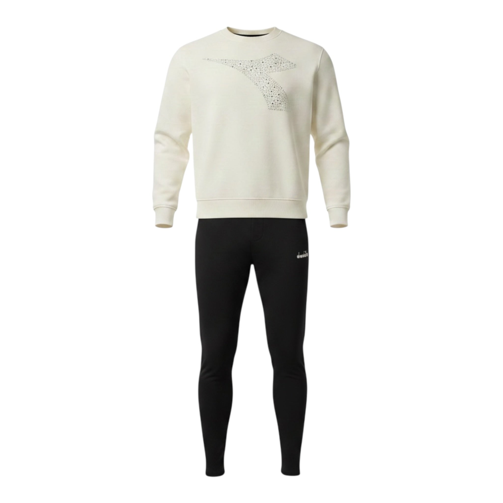 Diadora Completo 2Pz Bicolore Felpa-Leggins Bianco/Nero per Bambina F5DIBGSL148 BIANCO/NERO DIADORA 