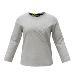 Diadora Shirt tinta unita con Applicazioni Grigio per Bambina F5DIBGTH149 GRIGIO DIADORA 
