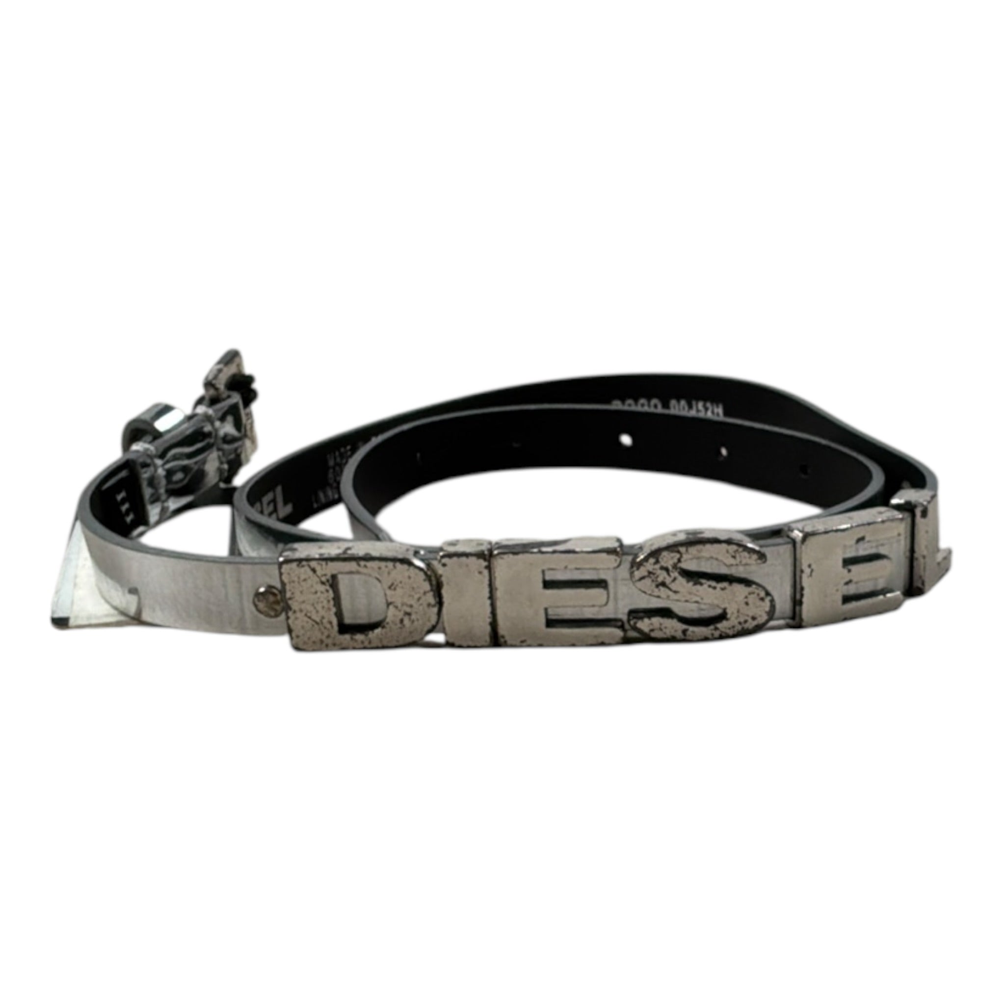 Diesel Cintura tinta unita con Logo Argento per Bambina 00J52H ARGENTO DIESEL 