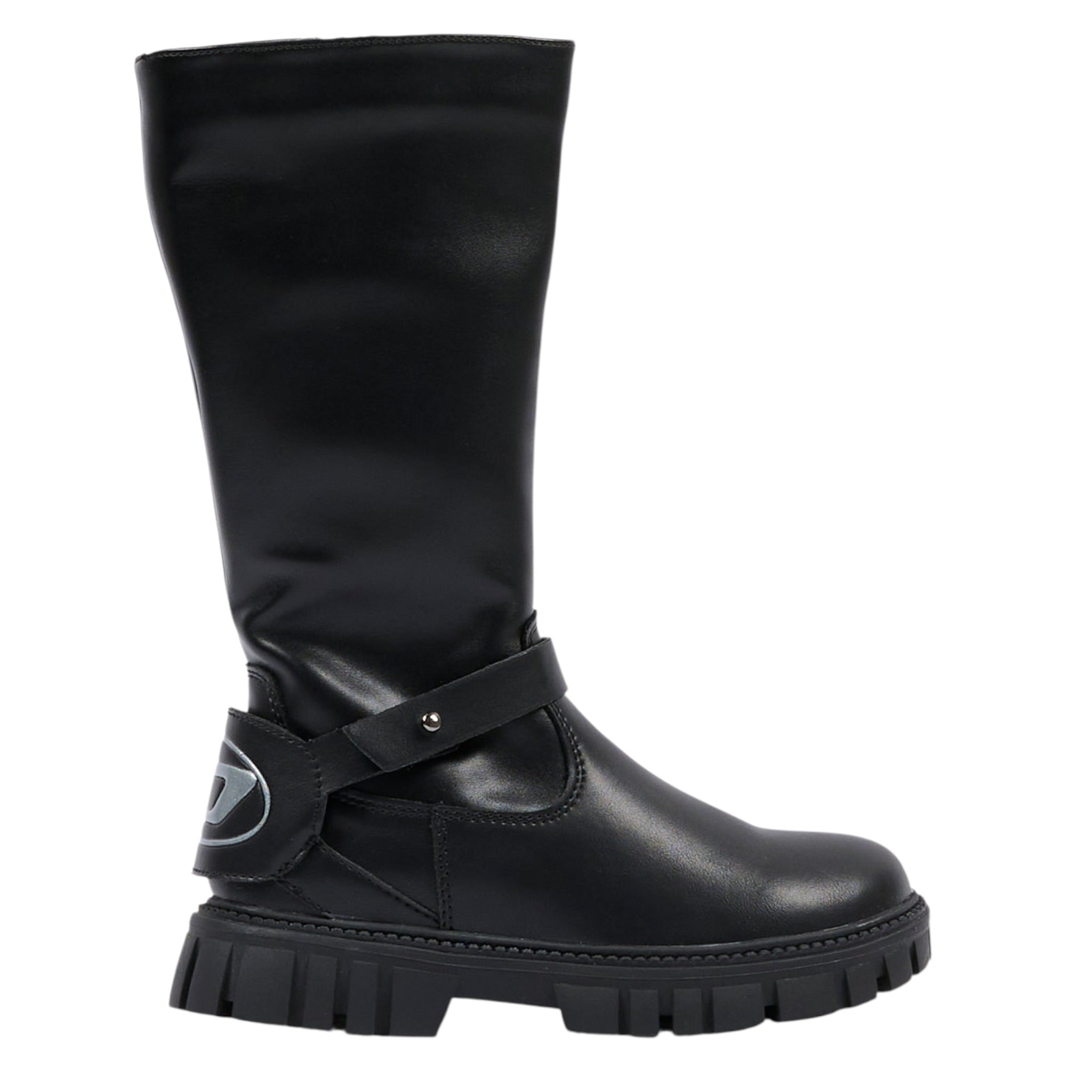 Diesel Stivale tinta unita Modello Alto Nero per Bambina BC1047 NERO DIESEL 