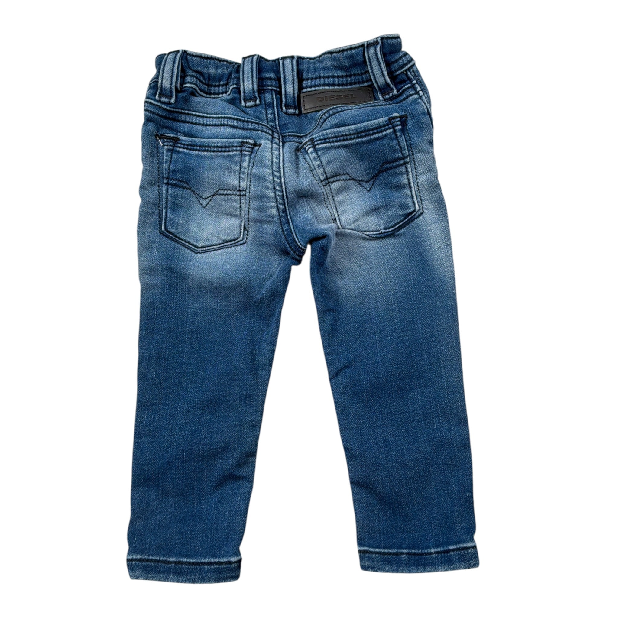 Diesel Jeans tinta unita con Girovita Regolabile Blu per Neonato D0K266 BLU DIESEL 