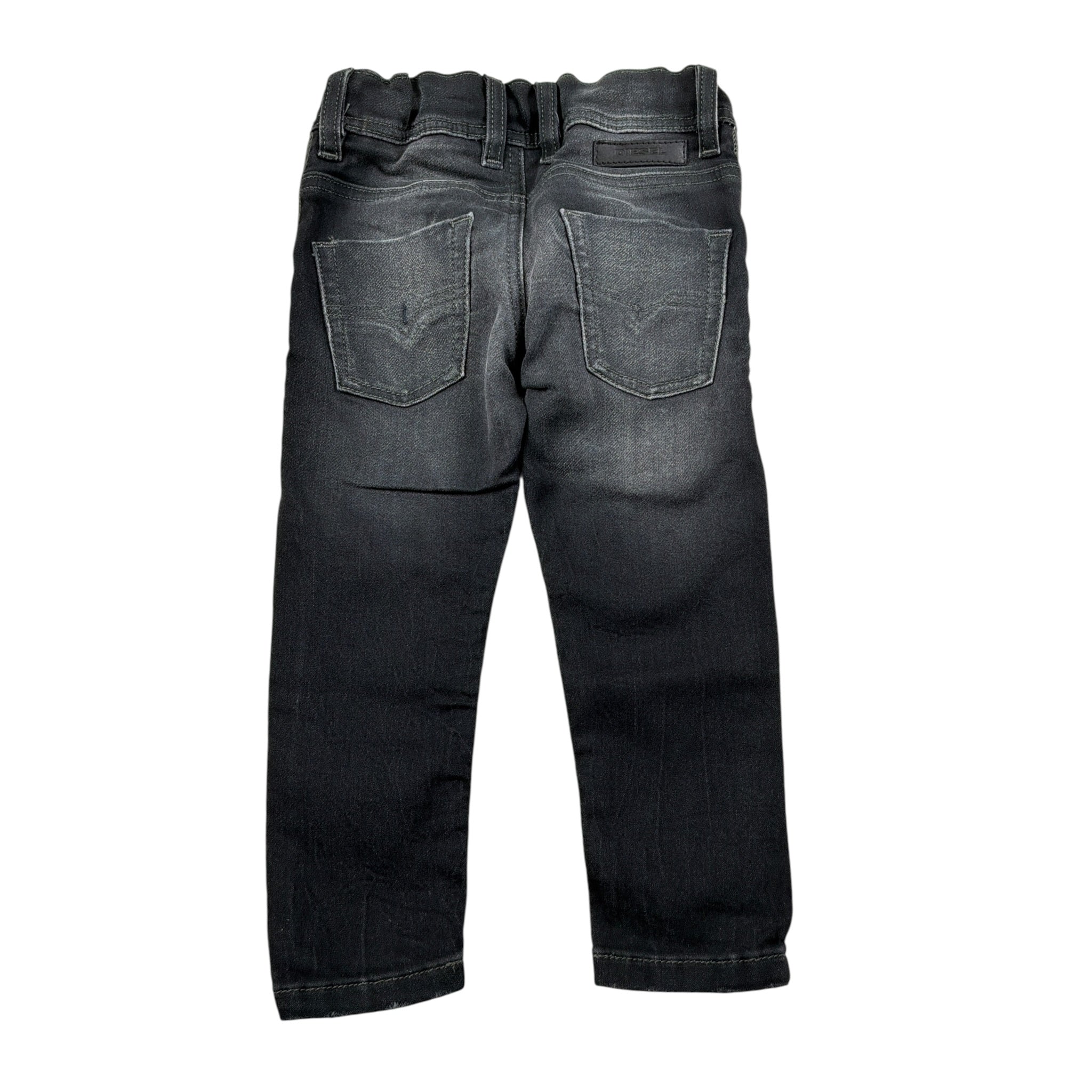 Diesel Jeans tinta unita con Girovita Regolabile Nero per Bambino FEIHEI NERO DIESEL 