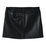 Diesel Gonna tinta unita In Ecopelle Nero per Bambina I02367 NERO DIESEL 