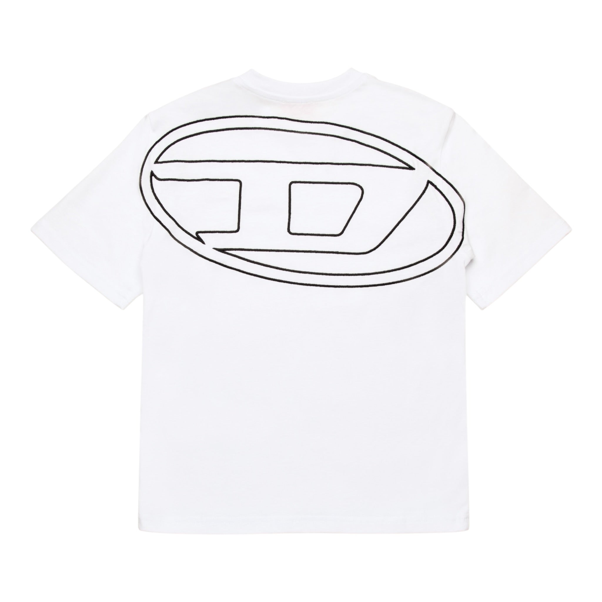 Diesel T-Shirt tinta unita con Stampa Bianco per Bambino J002276 BIANCO DIESEL 