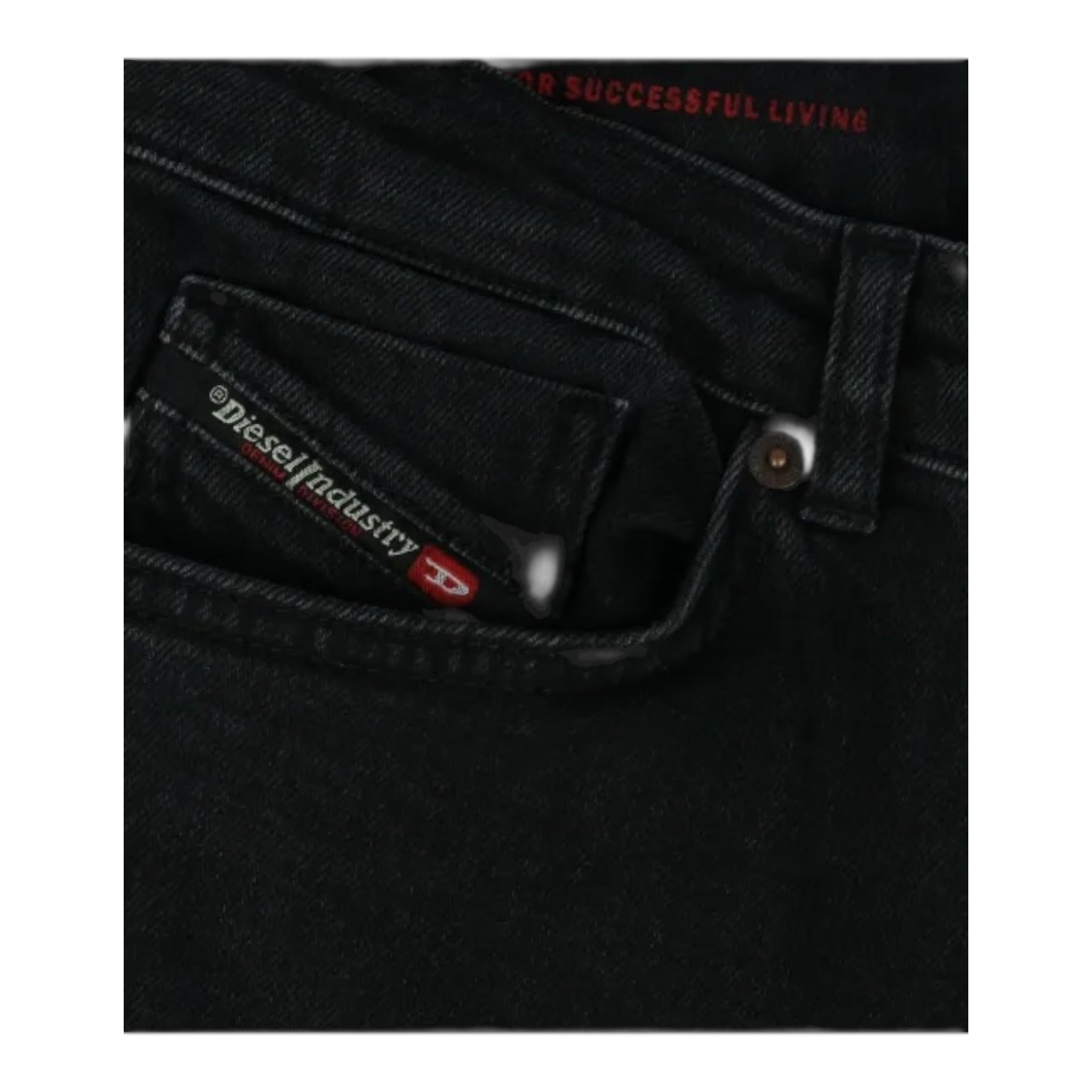 Diesel Jeans tinta unita con Girovita Regolabile Nero per Bambino J00805 NERO DIESEL 