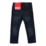 Diesel Jeans tinta unita con Girovita Regolabile Blu per Bambino J008099 BLU DIESEL 