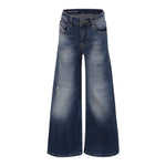 Diesel Jeans tinta unita con Girovita Regolabile Blu per Bambina J00816XX BLU DIESEL 
