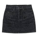 Diesel Gonna tinta unita In Denim con Brillantini Nero per Bambina J00958X NERO DIESEL 