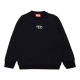 Diesel Felpa tinta unita con Brillantini Nero per Bambina J01952 NERO DIESEL 