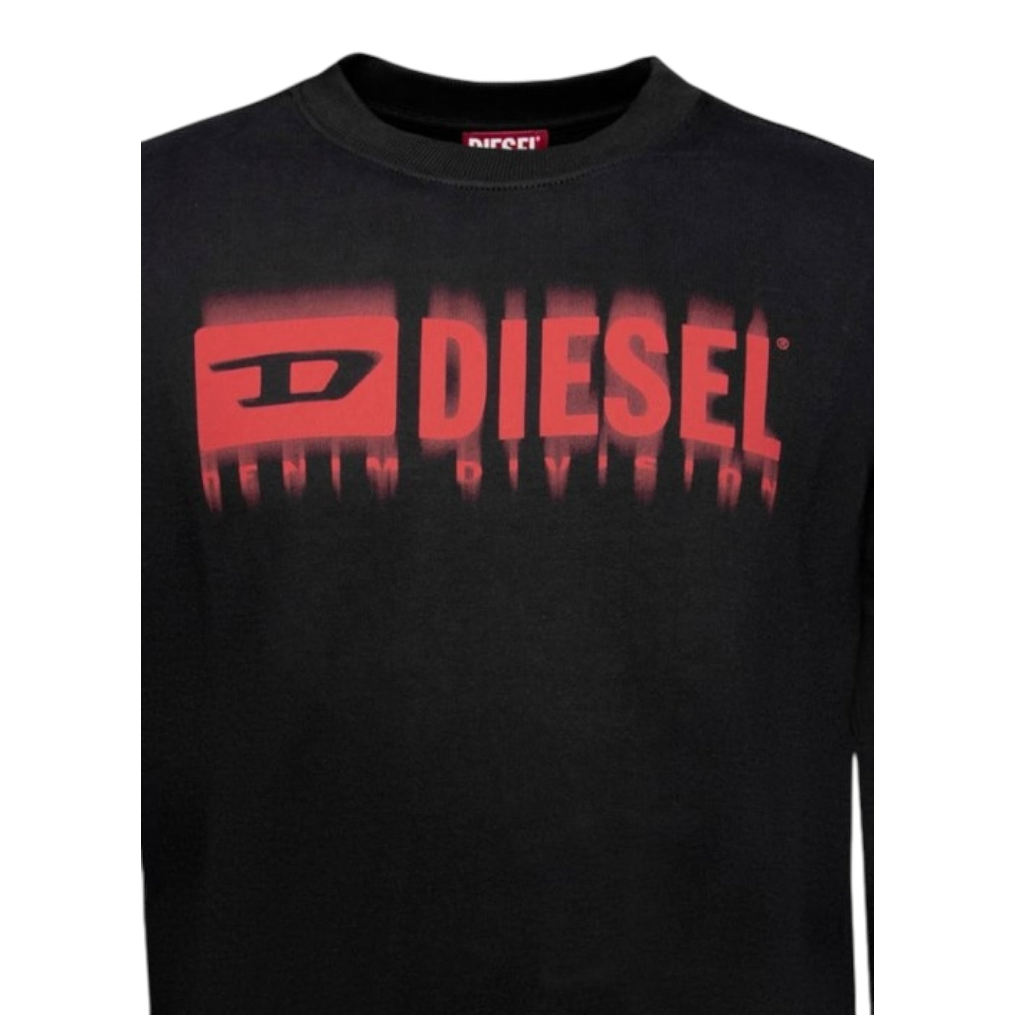 Diesel Felpa tinta unita con Logo Nero per Bambino J02040 NERO DIESEL 