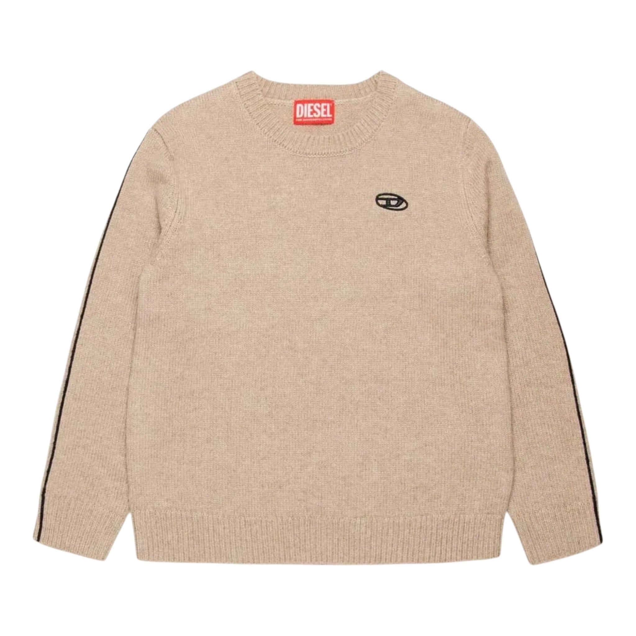 Diesel Maglia tinta unita con Logo Beige per Bambina J02085 BEIGE DIESEL 