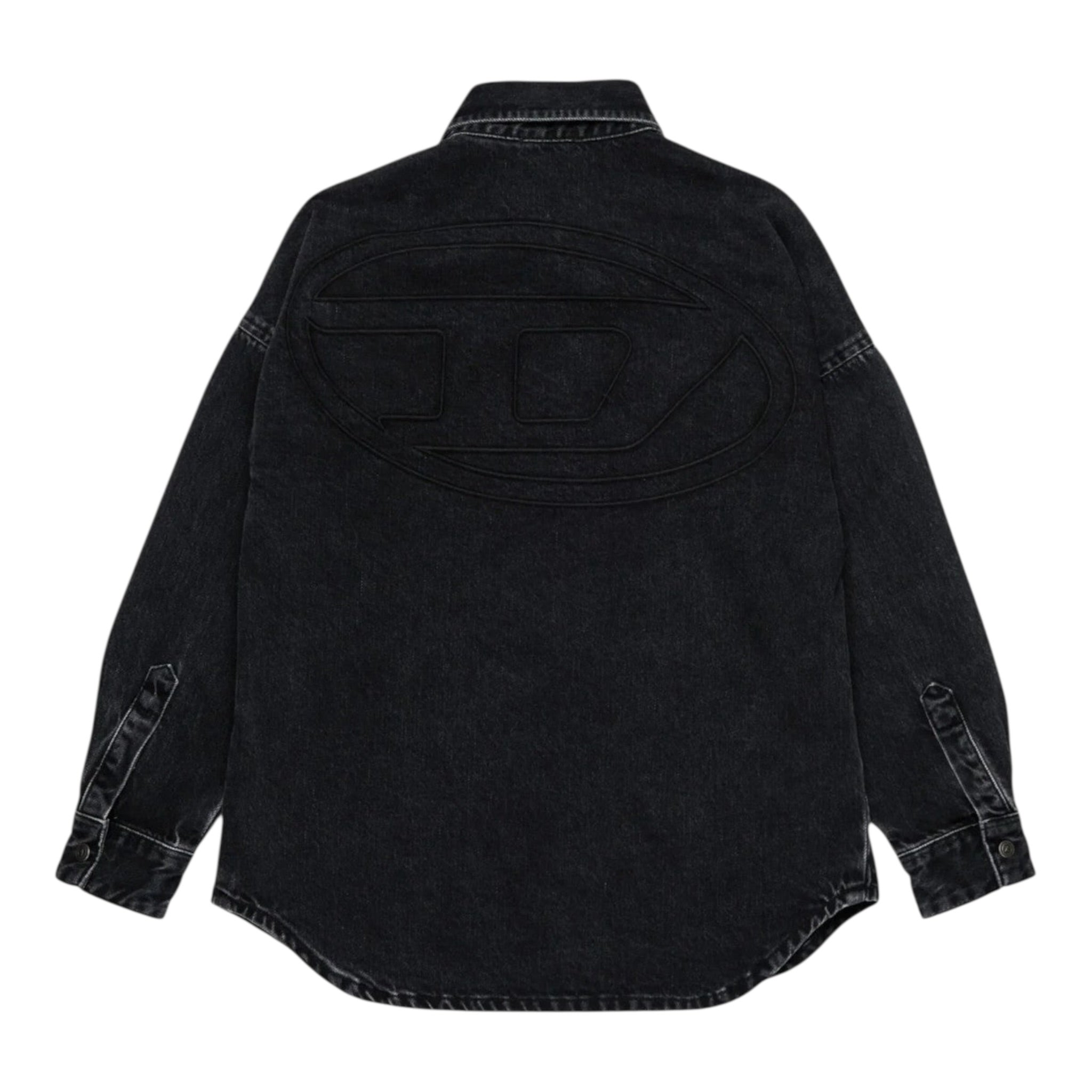 Diesel Camicia Manica Lunga tinta unita In Denim Nero per Bambino J02307 NERO DIESEL 