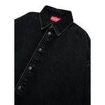 Diesel Camicia Manica Lunga tinta unita In Denim Nero per Bambino J02307 NERO DIESEL 