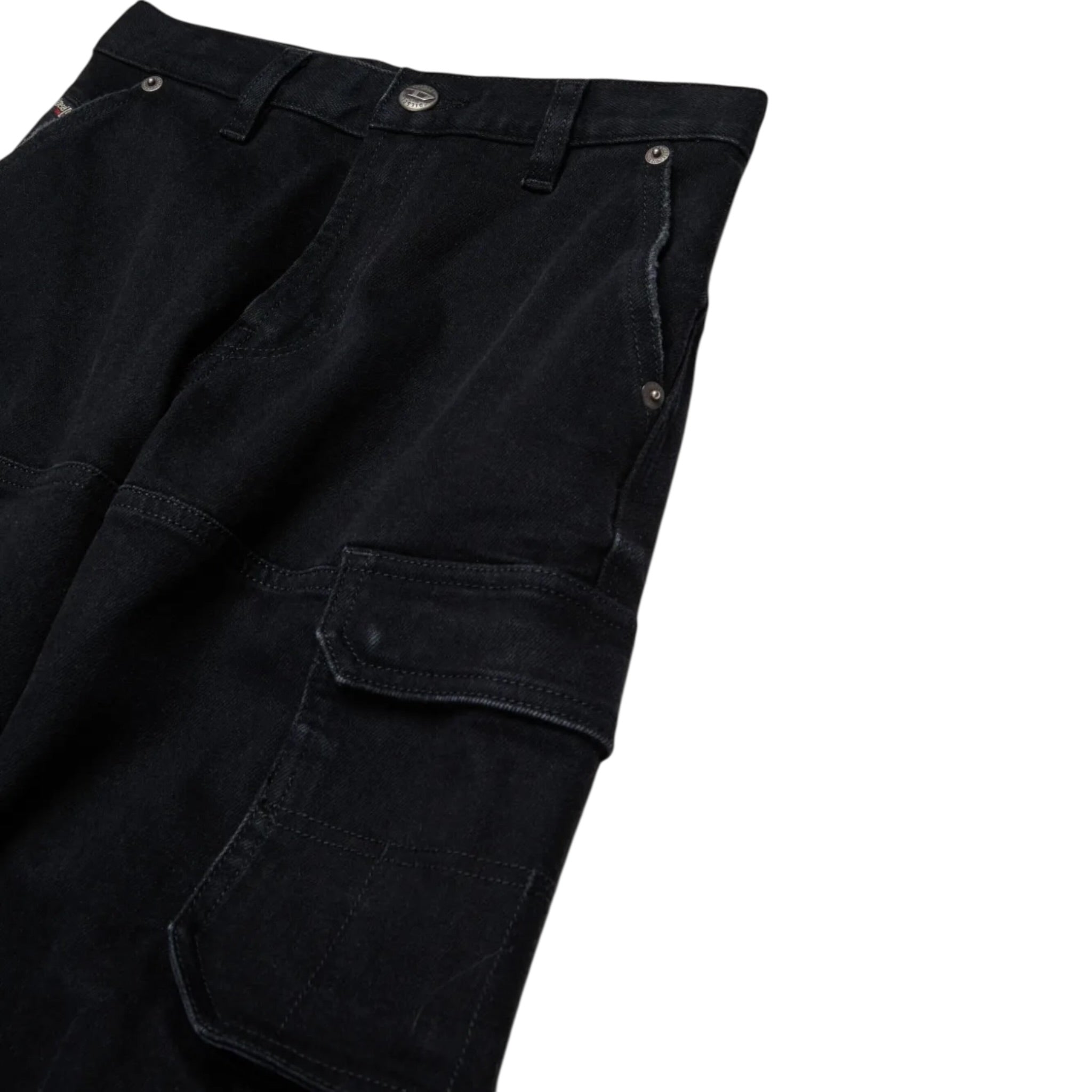 Diesel Jeans Modello Cargo tinta unita Nero per Bambina J02329 NERO DIESEL 