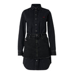 Diesel Abito tinta unita In Denim Nero per Bambina J02350X NERO DIESEL 
