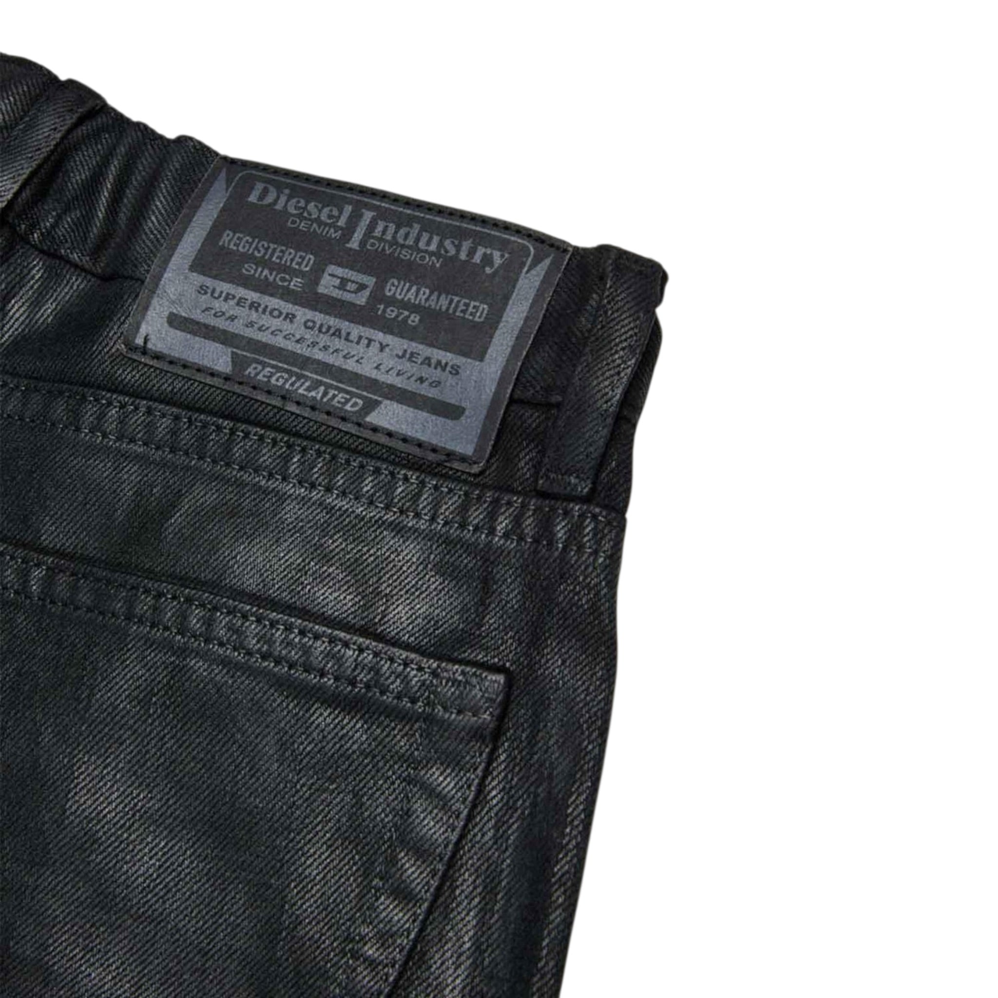 Diesel Short tinta unita con Girovita Regolabile Nero per Bambina J02351 NERO DIESEL 