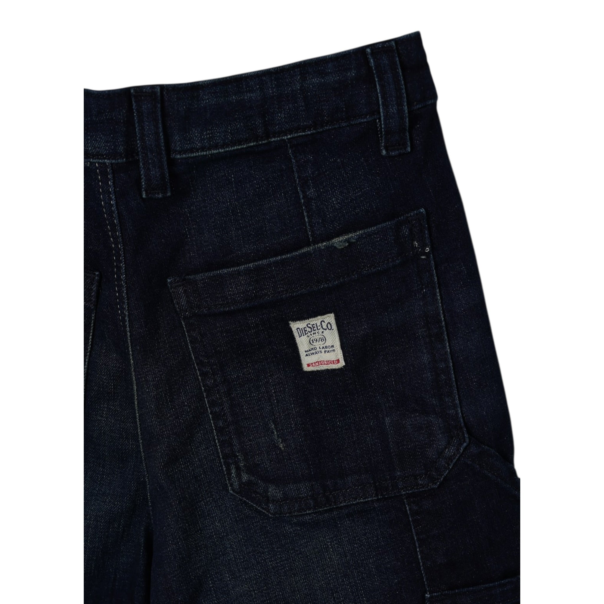 Diesel Jeans tinta unita con Girovita Regolabile Blu per Bambino J02361 BLU DIESEL 