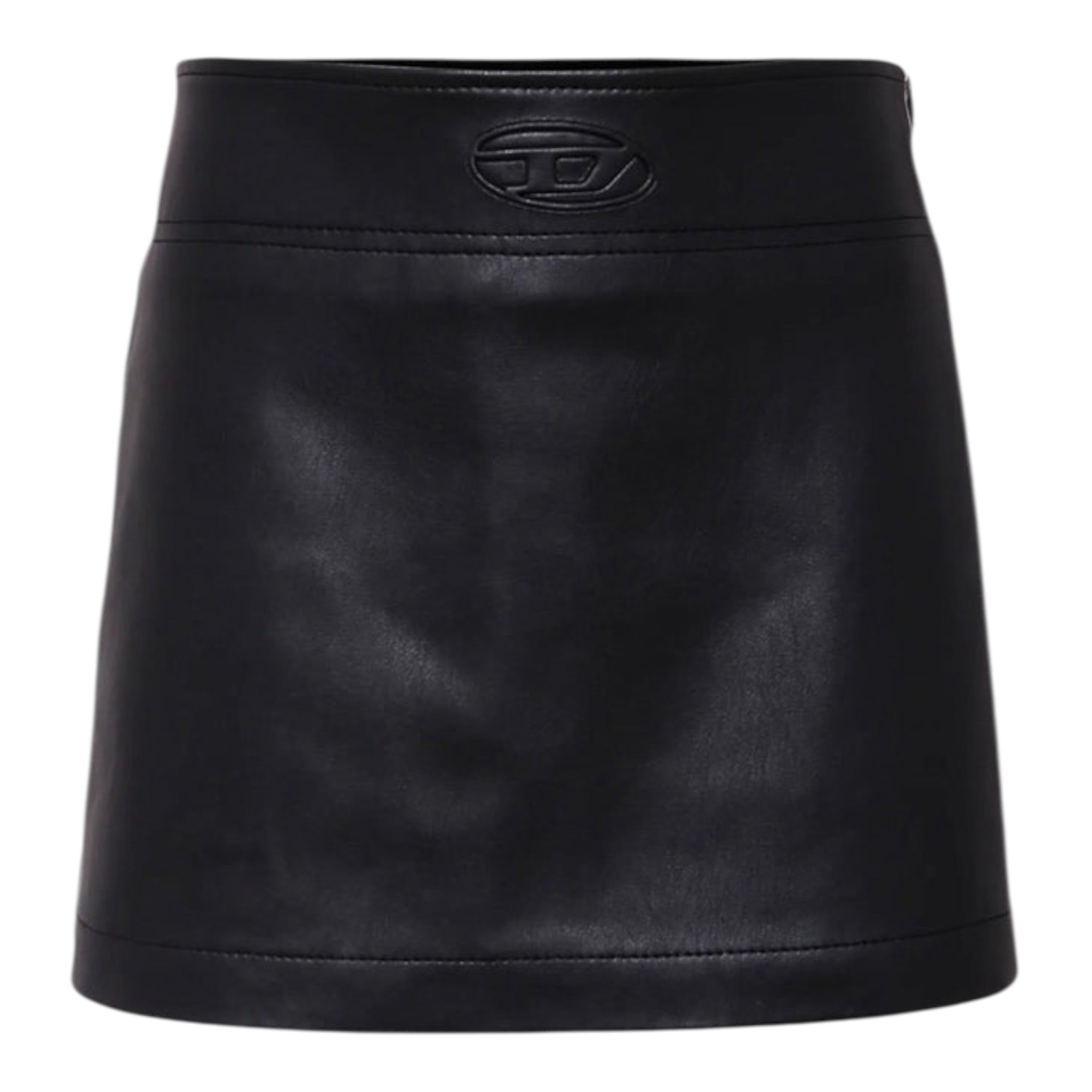 Diesel Gonna tinta unita In Ecopelle Nero per Bambina J02367 NERO DIESEL 