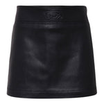 Diesel Gonna tinta unita In Ecopelle Nero per Bambina J02367XX NERO DIESEL 