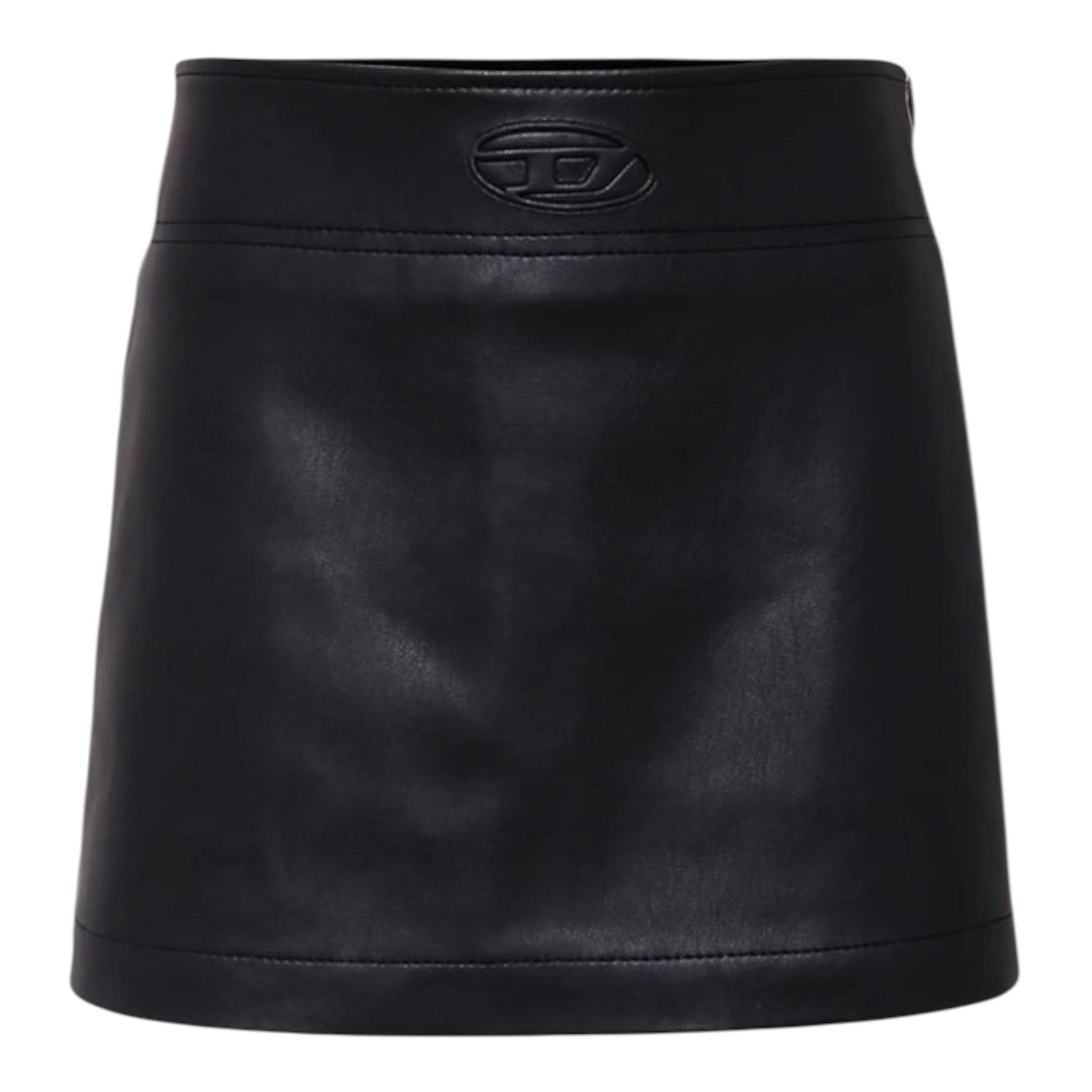 Diesel Gonna tinta unita In Ecopelle Nero per Bambina J02367XX NERO DIESEL 