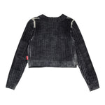 Diesel Maglia Crop tinta unita con Zip Nero per Bambina J02383 NERO DIESEL 