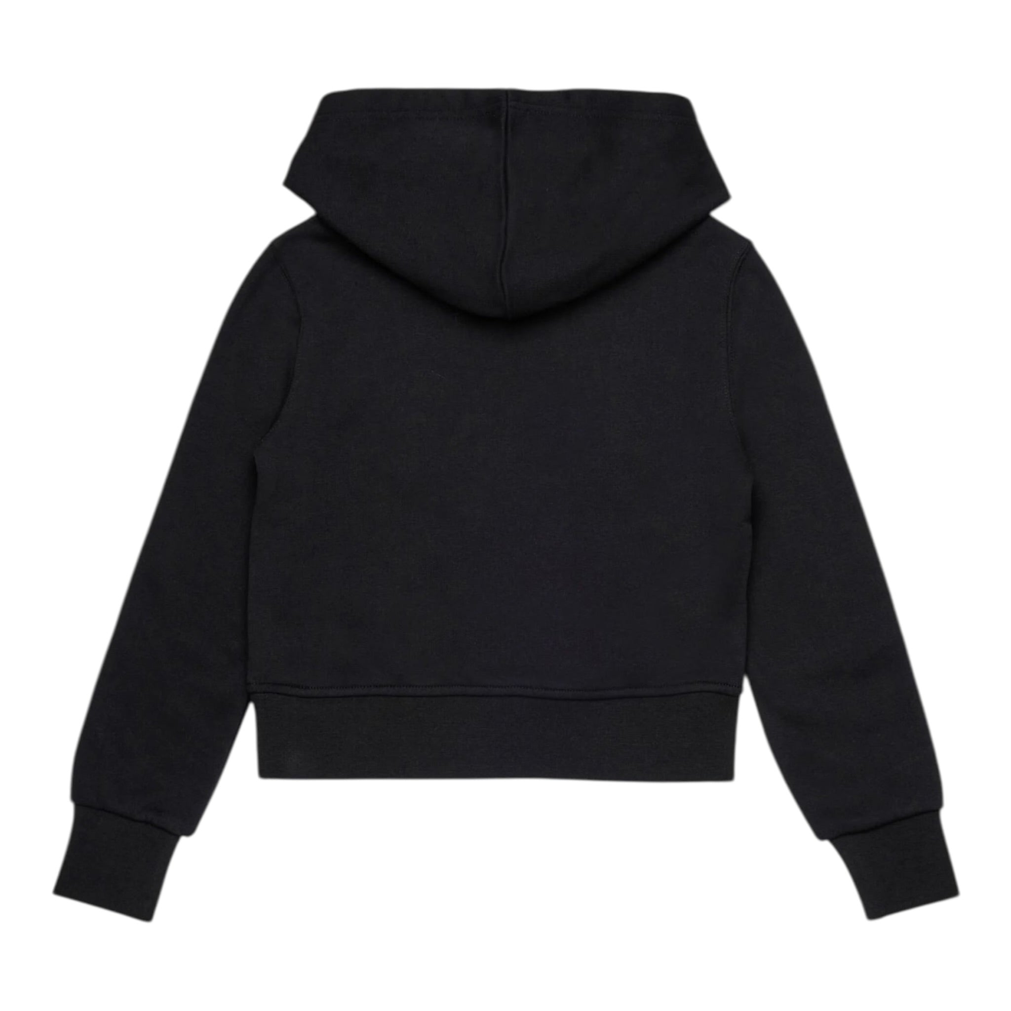 Diesel Felpa tinta unita con Cappuccio E Stampa Nero per Bambina J02416X NERO DIESEL 