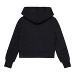 Diesel Felpa tinta unita con Cappuccio E Stampa Nero per Bambina J02416XXX NERO DIESEL 
