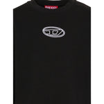 Diesel Felpa Chiusa tinta unita con Logo Nero per Bambino J02417 NERO DIESEL 