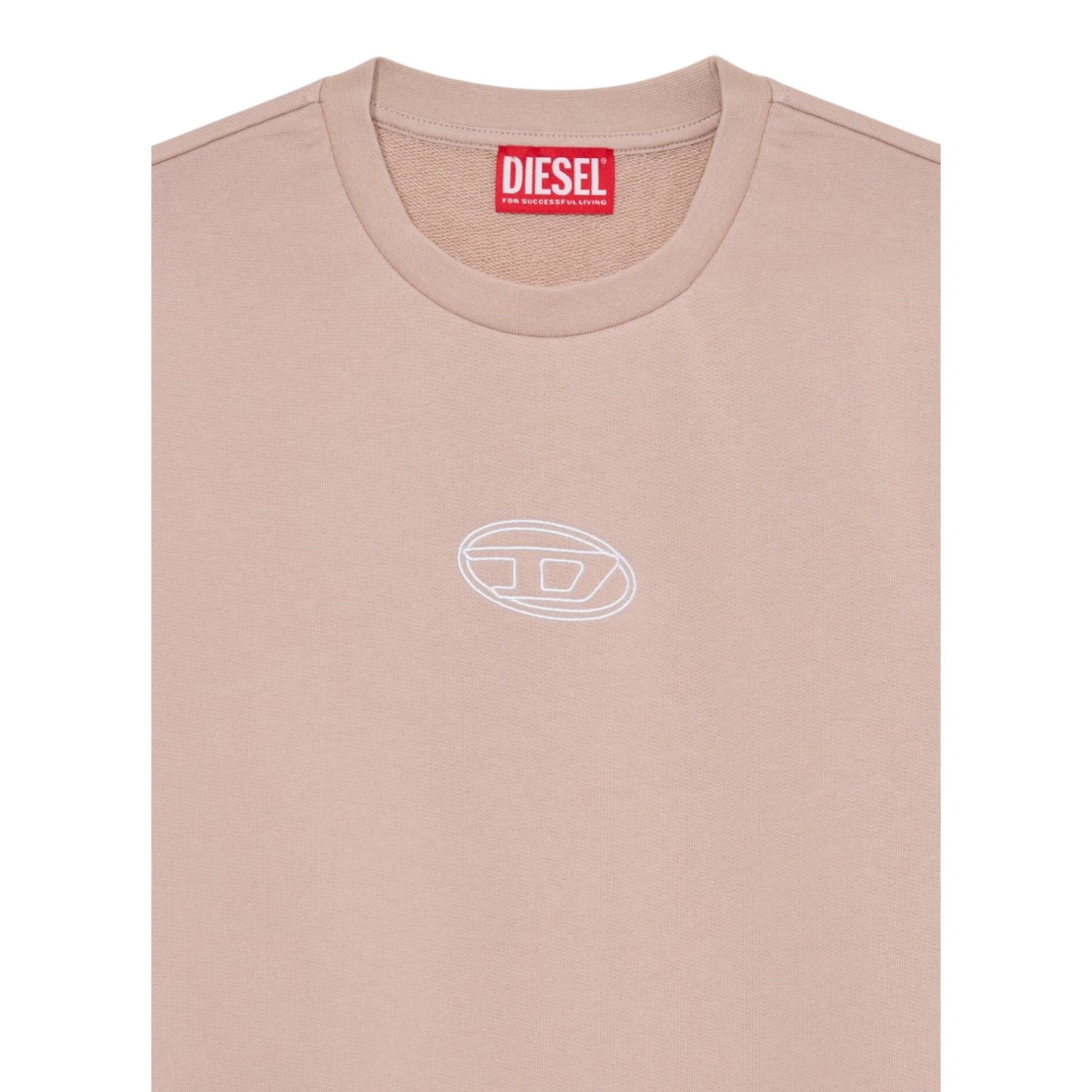 Diesel Felpa Chiusa tinta unita con Logo Rosa per Bambino J02417 ROSA DIESEL 