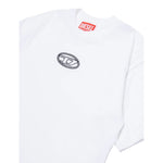Diesel T-Shirt tinta unita con Logo Bianco per Bambina J02428 BIANCO DIESEL 