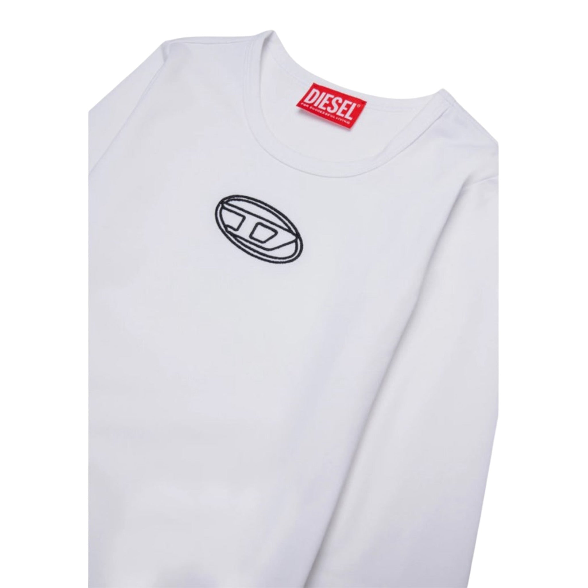Diesel Body Tinta Uinita con Logo Bianco per Bambina J02433 BIANCO DIESEL 