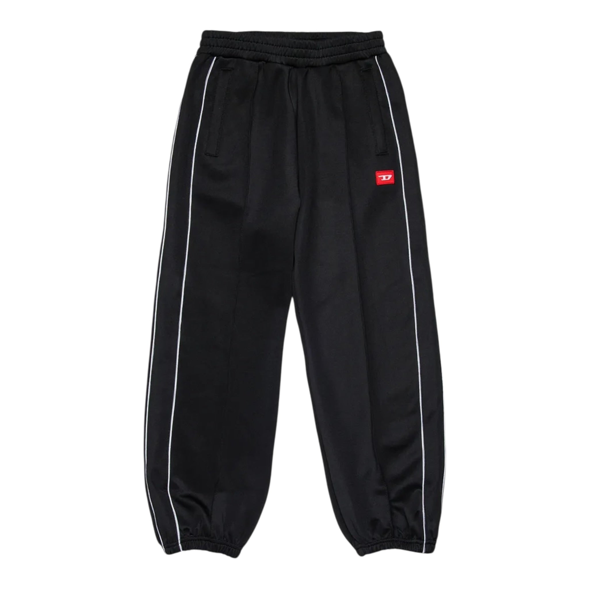 Diesel Pantalone Tuta tinta unita con Logo Nero per Bambino J02447 NERO DIESEL 